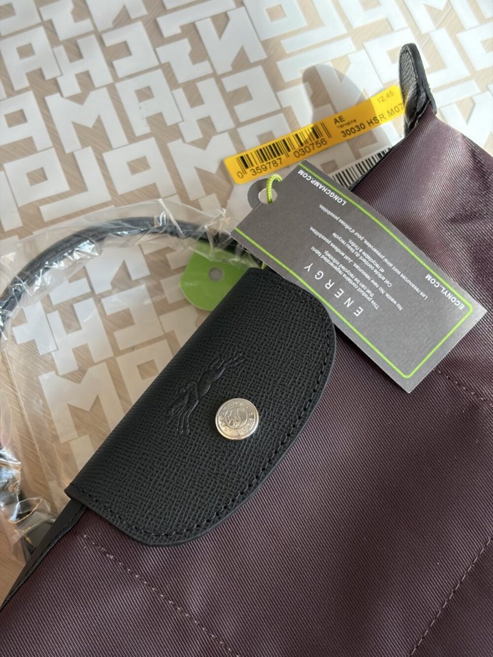 Longchamp Le Pliage Energy Brown Mini Cosmetic Bag Top Handle - Picture 7 of 9